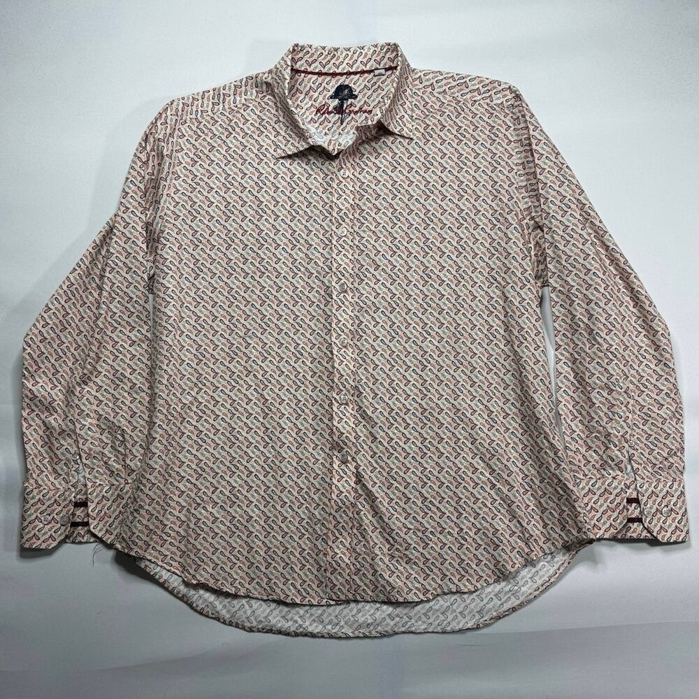 Robert Graham Men's Long Sleeve Classic Fit Leaf Print‎ Button Up Shirt - 2XL